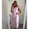 Šaty košilové široká ramínka dámské (S/M ONE SIZE) ITALSKÁ MÓDA IMWA215773/DR (Velikost S/M/L, Barva růžová)