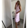 Šaty košilové široká ramínka dámské (S/M ONE SIZE) ITALSKÁ MÓDA IMWA215773/DR (Velikost S/M/L, Barva růžová)