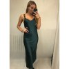 Šaty saténové dlouhé letní na raminka dámske (uni s / m) ITALSKÁ MÓDA IM3219199/DR (Velikost S/M/L, Barva růžová)