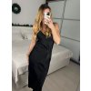 Šaty saténové dlouhé letní na raminka dámske (uni s / m) ITALSKÁ MÓDA IM3219199/DR (Velikost S/M/L, Barva růžová)