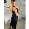 Šaty saténové dlouhé letní na raminka dámske (uni s / m) ITALSKÁ MÓDA IM3219199/DR (Velikost S/M/L, Barva růžová)