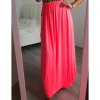 Sukně bavlněná dlouhá s rozparkem dámská (S/M ONE SIZE) ITALSKÁ MÓDA IMWA215740/DR (Velikost S/M/L, Barva Černá)