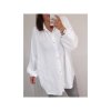 Košile tunika dlouhý rukáv dámská nadrozměrné (uni 2XL/3XL) ITALSKÁ MÓDA IM821LUCA/DR (Velikost 2XL/3XL, Barva bílá)