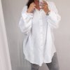 Košile tunika dlouhý rukáv dámská nadrozměrné (uni 2XL/3XL) ITALSKÁ MÓDA IM821LUCA/DR (Velikost 2XL/3XL, Barva bílá)