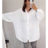 Košile tunika dlouhý rukáv dámská nadrozměrné (uni 2XL/3XL) ITALSKÁ MÓDA IM821LUCA/DR (Velikost 2XL/3XL, Barva bílá)