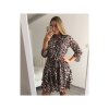 Šaty košilové elegantní dlouhý rukáv dámské (UNI S / L) ITALSKÁ MÓDA IMWA21073/DR (Velikost S/M/L, Barva hnědá)