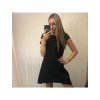 Šaty letní dámské (36-38-40-42-44) Polská MÓDA PMLK21LEILA-B/DUR (Velikost 36, Barva Černá)