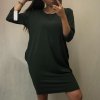 Šaty klasik dlouhý rukáv dámské (XL/XXL ONE SIZE) ITALSKá MóDA IM321410/DR