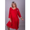Šaty dlouhé dlouhý rukáv dámské nadrozměr (2XL/4XL ONE SIZE) TURECKÁ MÓDA IMLI21005/DR (Velikost 3XL/4XL, Barva Černá)