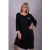 Šaty dlouhé dlouhý rukáv dámské nadrozměr (2XL/4XL ONE SIZE) TURECKÁ MÓDA IMLI21005/DR (Velikost 3XL/4XL, Barva Černá)