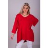 Tunika oversize dlouhý rukáv dámská nadrozměr (2XL/3XL ONE SIZE) TURECKÁ MÓDA IMLI21010/DR
