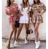 Šaty letní carmen přes ramena dlouhý rukáv dámské (S/M ONE SIZE) ITALSKÁ MÓDA IMWK21306/DR (Velikost S/M/L, Barva bílá)