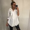 Košile dlouhý rukáv dámská (uni s/l oversize) ITALSKÁ MÓDA IMWD211124/DR (Velikost S/M/L, Barva bílá)