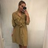 Šaty elegantní dlouhé košilové dlouhý rukáv dámské (UNI S/L) ITALSKÁ MÓDA IMWG21063/DR (Velikost S/M/L, Barva Černá)