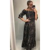 Šaty dlouhé letní žabičkované carmen přes ramena dámské leopard (S/M ONE SIZE) ITALSKÁ MÓDA IMWA216172-2/DR (Velikost S/M/L, Barva hnědá)