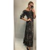 Šaty dlouhé letní žabičkované carmen přes ramena dámské leopard (S/M ONE SIZE) ITALSKÁ MÓDA IMWA216172-2/DR (Velikost S/M/L, Barva hnědá)