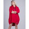 Šaty mikinové s kapucí na zip dlouhý rukáv dámské nadrozměr (3XL/4XLONE SIZE) TURECKÁ MÓDA IMLI21034/DR (Velikost 3XL/4XL, Barva Černá)