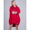 Šaty mikinové s kapucí na zip dlouhý rukáv dámské nadrozměr (3XL/4XLONE SIZE) TURECKÁ MÓDA IMLI21034/DR (Velikost 3XL/4XL, Barva Černá)