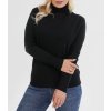 Tričko s rolákem dlouhý rukáv dámské (UNI L/XL) ITALSKÁ MÓDA IMWG216724 (Velikost S/M/L, Barva Černá)