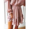 Šaty šifonové letní carmen na ramínka dámské (S/M ONE SIZE) ITALSKÁ MÓDA IMWY21736/DR (Velikost S/M/L, Barva růžová světlá)