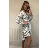 Šaty dlouhý rukáv dámské puntík (S/M ONE SIZE) ITALSKÁ MÓDA IMWE216774/DR (Velikost S/M/L, Barva puntík)