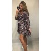 Šaty dlouhý rukáv dámské puntík (S/M ONE SIZE) ITALSKÁ MÓDA IMWE216774/DR (Velikost S/M/L, Barva puntík)