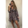 Šaty dlouhý rukáv dámské puntík (S/M ONE SIZE) ITALSKÁ MÓDA IMWE216774/DR (Velikost S/M/L, Barva puntík)