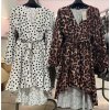 Šaty dlouhý rukáv dámské puntík (S/M ONE SIZE) ITALSKÁ MÓDA IMWE216774/DR (Velikost S/M/L, Barva puntík)