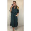 Šaty dlouhé košilové dlouhý rukáv dámské (S/M ONE SIZE) ITALSKÁ MÓDA IMWM216766/DR (Velikost S/M/L, Barva tyrkysová)