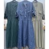 Šaty dlouhé košilové dlouhý rukáv dámské (S/M ONE SIZE) ITALSKÁ MÓDA IMWM216766/DR (Velikost S/M/L, Barva tyrkysová)
