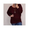 Svetr oversize pletený netopýří dlouhý rukáv s přívěškem dámský (L/XL ONE SIZE) ITALSKá MODA IM321535/DR