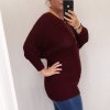 Svetr oversize pletený netopýří dlouhý rukáv s přívěškem dámský (L/XL ONE SIZE) ITALSKá MODA IM321535/DR