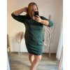 Šaty klasik 3/4 rukáv dámské nadrozměr (2XL/3XL/4XL) ITALSKÁ MÓDA IM321245/DUR (Velikost 2XL/3XL, Barva Černá)
