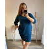 Šaty klasik 3/4 rukáv dámské nadrozměr (2XL/3XL/4XL) ITALSKÁ MÓDA IM321245/DUR (Velikost 2XL/3XL, Barva Černá)