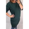 Šaty klasik 3/4 rukáv dámské nadrozměr (2XL/3XL/4XL) ITALSKÁ MÓDA IM321245/DUR (Velikost 2XL/3XL, Barva Černá)