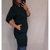 Šaty klasik 3/4 rukáv dámské nadrozměr (2XL/3XL/4XL) ITALSKÁ MÓDA IM321245/DUR (Velikost 2XL/3XL, Barva Černá)
