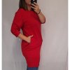 Šaty klasik 3/4 rukáv dámské nadrozměr (2XL/3XL/4XL) ITALSKÁ MÓDA IM321245/DUR (Velikost 2XL/3XL, Barva Černá)