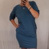 Šaty klasik 3/4 rukáv dámské nadrozměr (2XL/3XL/4XL) ITALSKÁ MÓDA IM321245/DUR (Velikost 2XL/3XL, Barva Černá)