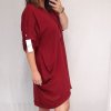 Šaty dlouhý rukáv s příveskem dámské nadrozměr (2XL/3XL ONE SIZE) ITALSKÁ MÓDA IMWQ2190862/DR (Velikost 2XL/3XL, Barva Černá)