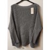 Svetr teplý oversize dlouhý rukáv dámský (XL/3XL ONE SIZE) ITALSKÁ MÓDA IMWA217017 (Velikost 2XL/3XL, Barva Černá)