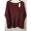 Svetr teplý oversize dlouhý rukáv dámský (XL/3XL ONE SIZE) ITALSKÁ MÓDA IMWA217017 (Velikost 2XL/3XL, Barva Černá)