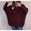 Svetr teplý oversize dlouhý rukáv dámský (XL/3XL ONE SIZE) ITALSKÁ MÓDA IMWA217017 (Velikost 2XL/3XL, Barva Černá)