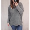 Svetr teplý oversize dlouhý rukáv dámský (XL/3XL ONE SIZE) ITALSKÁ MÓDA IMWA217017 (Velikost 2XL/3XL, Barva Černá)