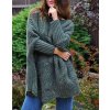 Svetr teplý oversize dlouhý rukáv dámský (XL/3XL ONE SIZE) ITALSKÁ MÓDA IMWA217017 (Velikost 2XL/3XL, Barva Černá)