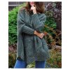Svetr teplý oversize dlouhý rukáv dámský (XL/3XL ONE SIZE) ITALSKÁ MÓDA IMWA217017 (Velikost 2XL/3XL, Barva Černá)