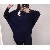 Svetr oversize dlouhý rukáv dámský (2XL/4XL ONE SIZE) ITALSKá MODA IM721401 (Velikost 3XL/4XL, Barva červená)
