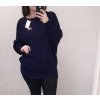 Svetr oversize dlouhý rukáv dámský (2XL/4XL ONE SIZE) ITALSKá MODA IM721401 (Velikost 3XL/4XL, Barva červená)