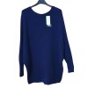Svetr oversize dlouhý rukáv dámský (2XL/4XL ONE SIZE) ITALSKá MODA IM721401 (Velikost 3XL/4XL, Barva červená)