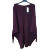 Svetr oversize dlouhý rukáv dámský (2XL/4XL ONE SIZE) ITALSKá MODA IM721401 (Velikost 3XL/4XL, Barva červená)