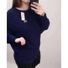 Svetr oversize dlouhý rukáv dámský (2XL/4XL ONE SIZE) ITALSKá MODA IM721401 (Velikost 3XL/4XL, Barva červená)